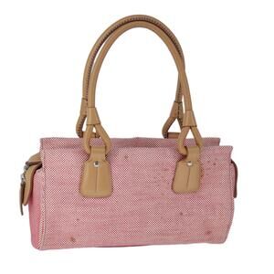 Burberry Hand Bag Canvas Red